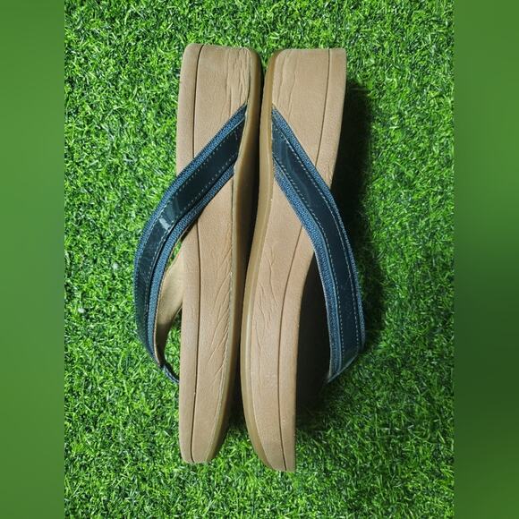 Vionic Women's High Tide Toe Post Sandal in blue Sz 9 - Picture 5 of 12